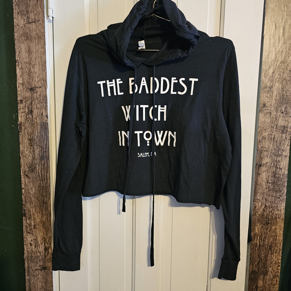 Lightweight Oversized "Baddest Witch In Town Salem, MA" Hoodie